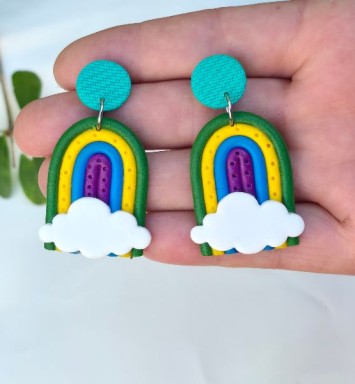 Cercei Curcubeu Handmade | Accesorii Artizanale