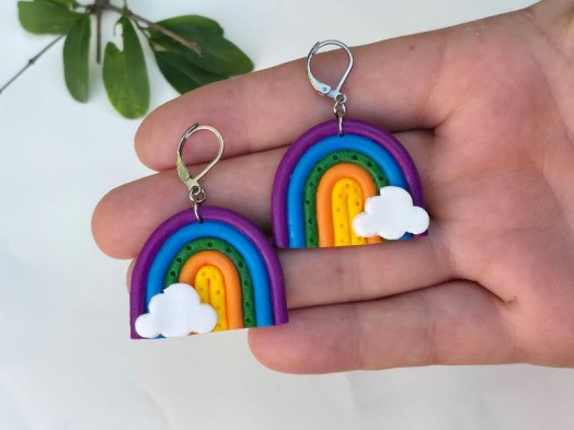 Cercei Curcubeu Mix de Culori | Accesorii Vesele