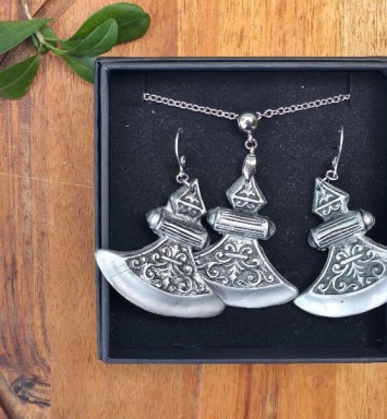 Set simbol Viking cercei + medalion