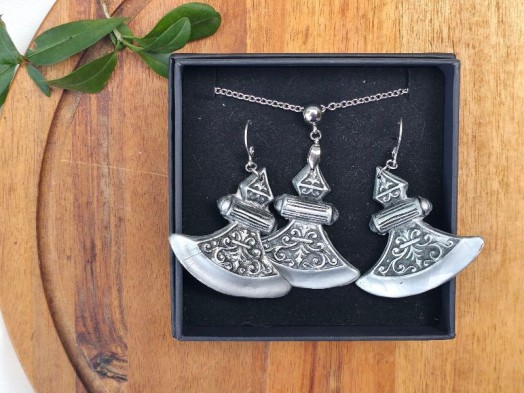 Set simbol Viking cercei + medalion