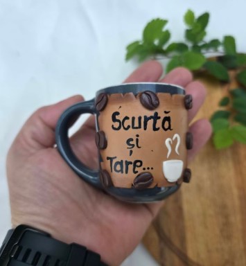 Cană mică espresso – „Scurtă și tare”