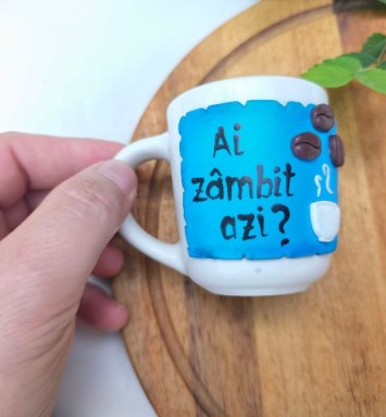 Cană mică de cafea – „Ai zâmbit azi?”