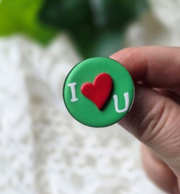 Brosa martisor I love You