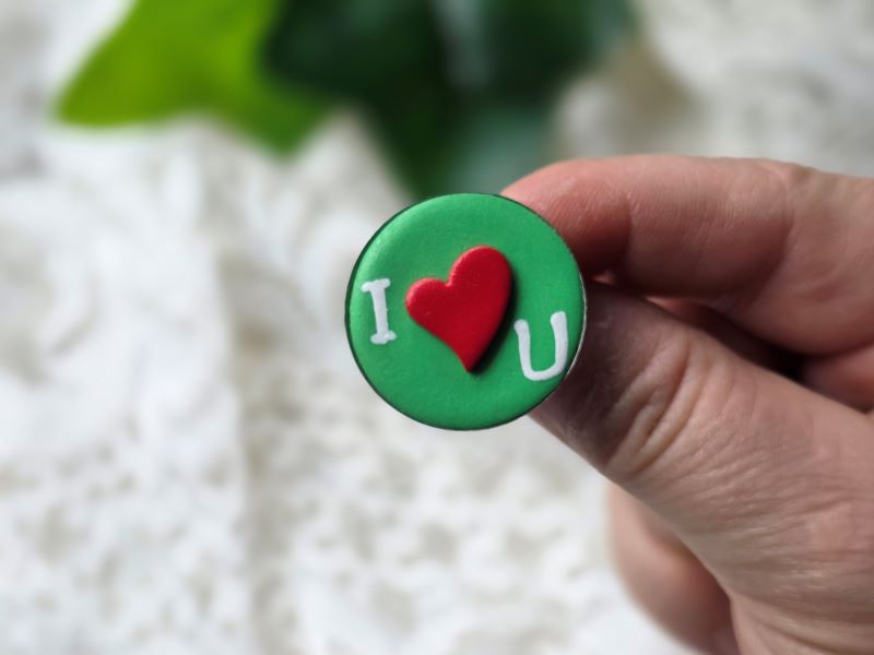 Brosa martisor I love You