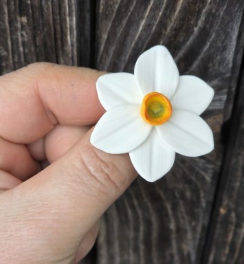 brosa martisor narcisa alba